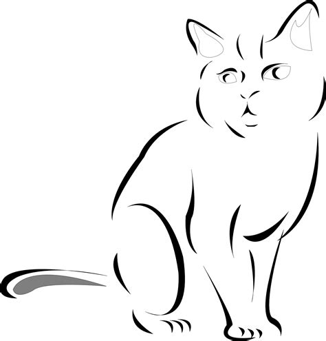 cat drawing clipart