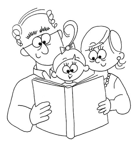 grandparents pages coloring pages