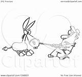 Stubborn Mule Farmer Outline Pulling Clip Toonaday Illustration Cartoon Royalty Rf Clipart 2021 sketch template