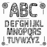 Zentangle Alphabet Vorlagen Nero Vecteur Graphique Vectoriel sketch template