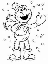Elmo Coloring Pages Christmas Printable Kids sketch template