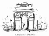 Skizze Karikatur Indien Tors Tor Brandenburger sketch template