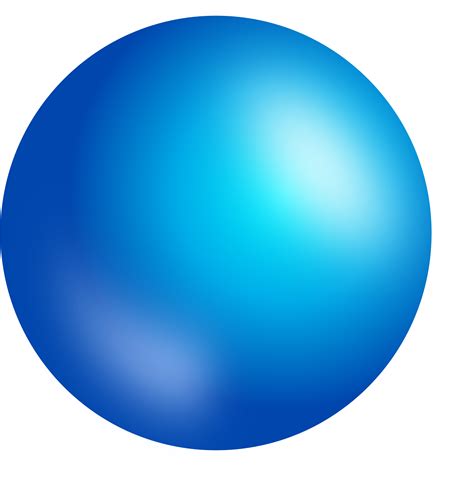 clip art shaded sphere blue sphere transparent background