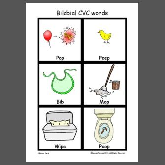 bilabial cvc words