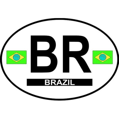 brazil country origin decal  reflective