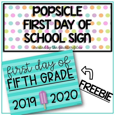 day  school signs freebie  grade school signs  day