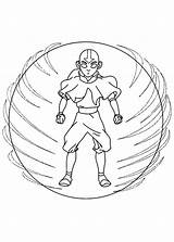 Coloring Avatar Aang Possessed Colouring Airbender Last Spirit Pages Coloringsun Color Designlooter sketch template