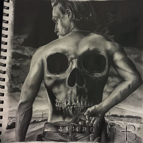 jax teller pencil drawing lea michele serie sons  anarchy sons  anarchy samcro alison