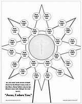 Adoration Eucharistic Monstrance Guided sketch template