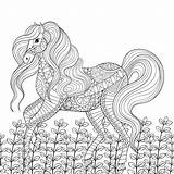 Horse Coloring Colouring Adult Stress Anti Zentangle Greeting Drawn Therapy Racing Hand Cover Book Animal Preview sketch template
