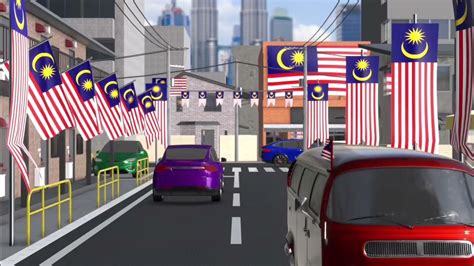 kibar jalur gemilang sempena sambutan hari kebangsaan dan hari malaysia