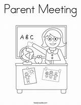 Coloring Meeting Parent Teacher Noodle Print Twisty Ll Twistynoodle Sitting sketch template