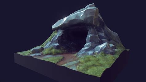 cave in forest 3d model by farart [f76b18e] sketchfab