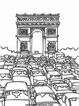 Arc Triomphe Coloriages Monuments Enfant Eiffel Dessins Imprimer Rubrique Lieux Liens Depuis Commerciaux sketch template