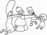 Simpson Coloring Pages Marge Getcolorings Color sketch template
