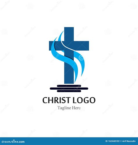 christ logo template design creative simple stock illustration illustration  faith
