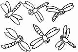 Coloring Pages Dragonflies Print sketch template