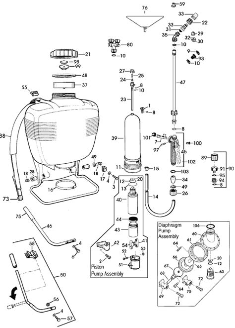 red hill general store solo backpack sprayer parts  diagram number