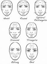 Face Shape Contouring Makeup Women Via sketch template