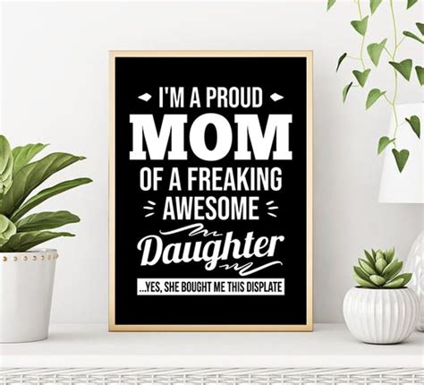 proud mom   daughter poster etsy