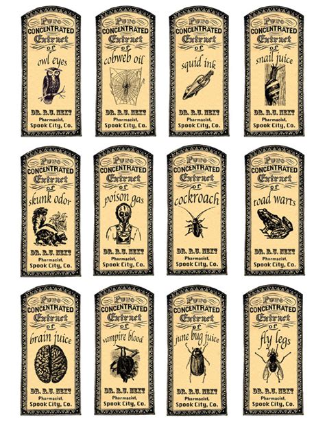 printable apothecary labels