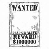Wanted Poster Template Vector Engraving sketch template