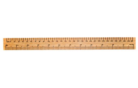 A 30 Cm Wooden Ruler Stock Image Image Of Width Twelve