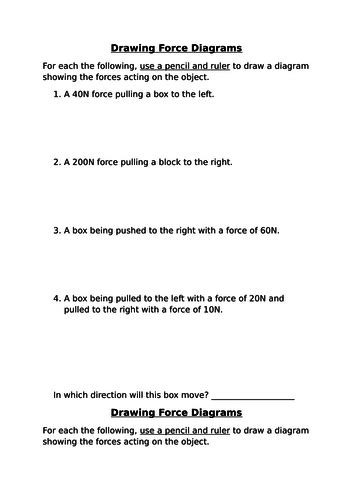 forces worksheets teaching resources