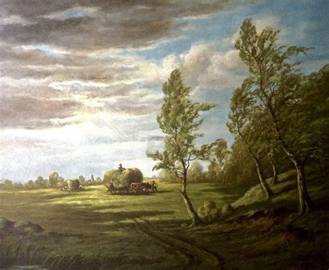 ruedt european pastoral landscape oil painting  workers