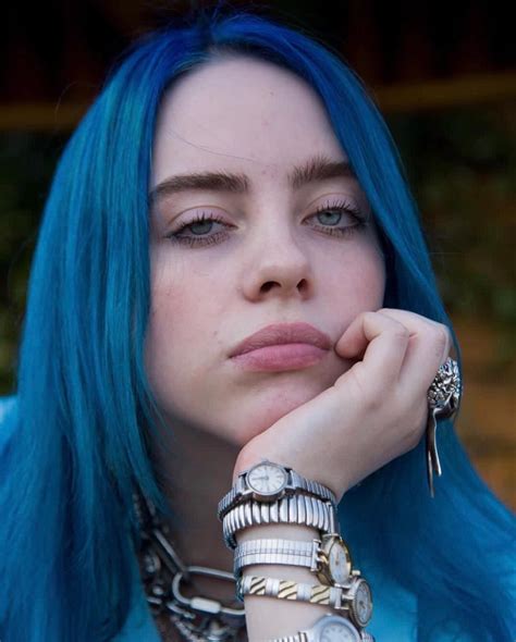 pin  maii  billie eilish blue hair billie eilish billie