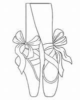 Pointe Ballerina sketch template
