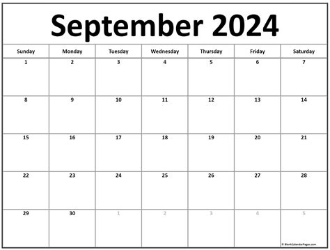 september  calendar  printable calendar sept  calendar