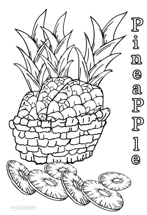 pineapple coloring page images  file include svg png eps dxf
