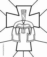 Armor Salvation Salvacion Shield Yelmo Testamento Craftingthewordofgod Coloringhome sketch template