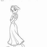 Coloring Rapunzel Pages Disney Princess Baby Tangled Beautiful sketch template