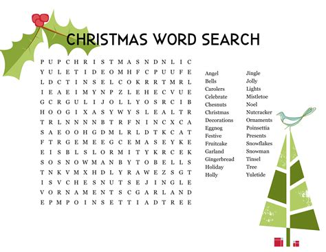 christmas word searches printable