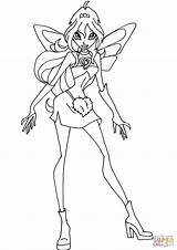 Winx Club Bloom Coloring Pages Charmix Printable Color sketch template