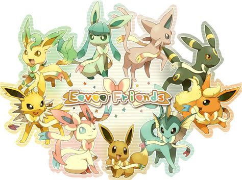 pokemon eevee espeon flareon glaceon jippe jolteon leafeon pokemon sylveon umbreon vaporeon