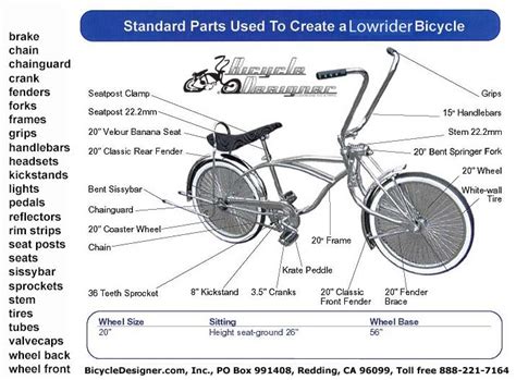 lowrider bicycle diagram
