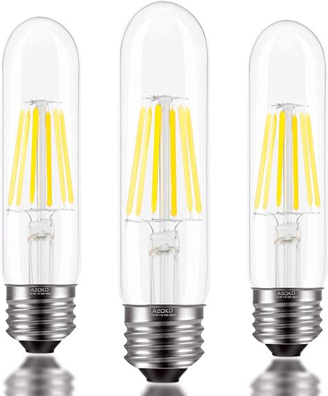 bulbs daylight white  dimmable  edison bulb  watts   base led tubular
