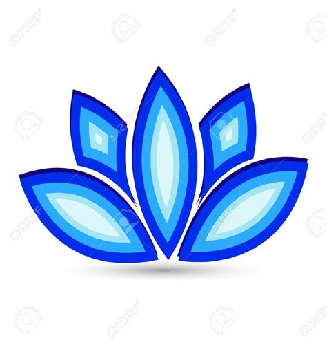 swirly lotus flower yoga meditation vector royalty  cliparts lotus flower images blue