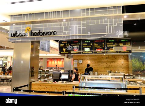 food court restaurants fast food eaton center centre shopping mall toronto ontario canada stock