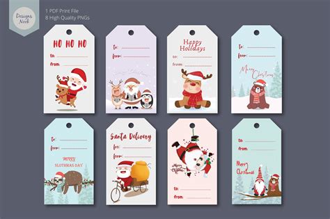printable christmas gift tags grafico por designs nook creative fabrica