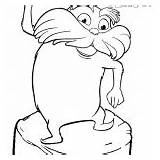 Lorax Coloring Pages Seuss Dr Mustache Tagged Story Posted Book sketch template