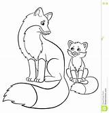 Fox Pages Coloring Baby Red Getcolorings sketch template