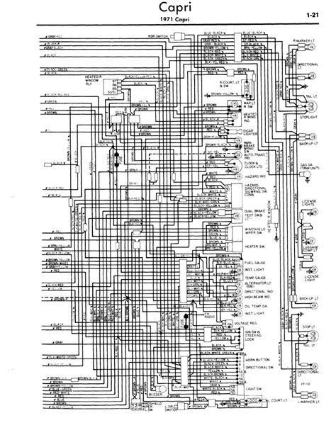 capri    wiring diagram guide chart bk  car manuals literature motors