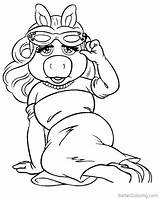 Piggy Coloring Pages Muppet Babies Mrs Miss Muppets Baby Printable Kids Colouring Show Cartoon Color Adults Print Choose Board Disneyclips sketch template