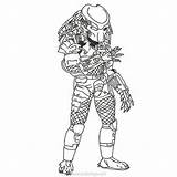 Predator Outline Lineart Xcolorings Linear sketch template