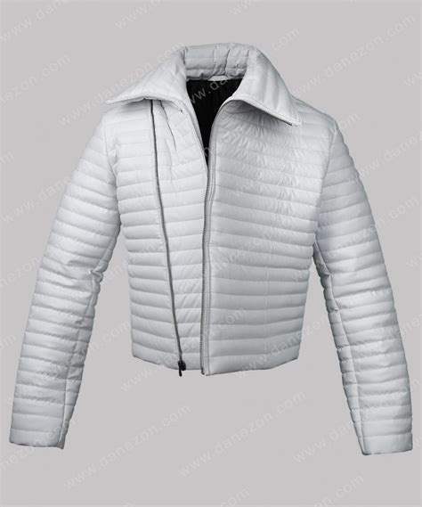 womens white leather puffer jacket white leather women jacket
