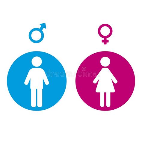 gender symbol of a man and woman in a circle stock vector
